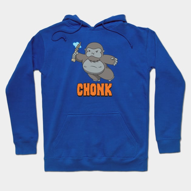 Big Monk Chonk Hoodie by Gridcurrent